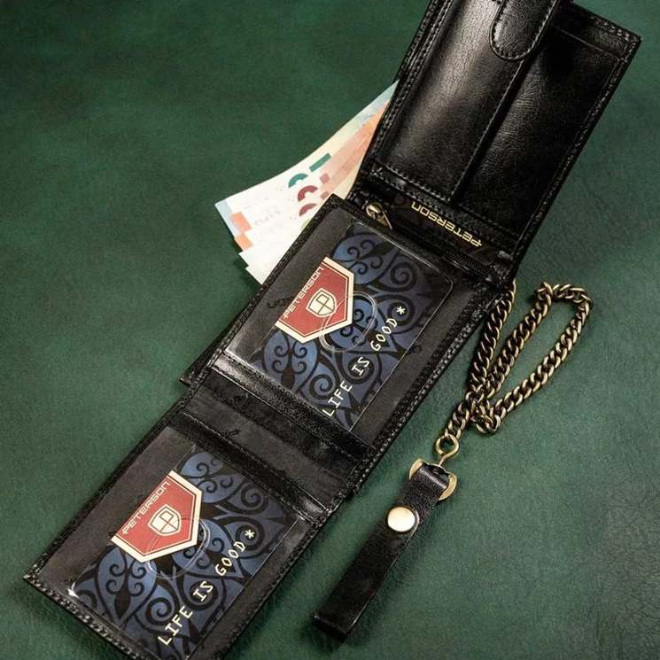 Peterson Valódi bőr Pénztárca