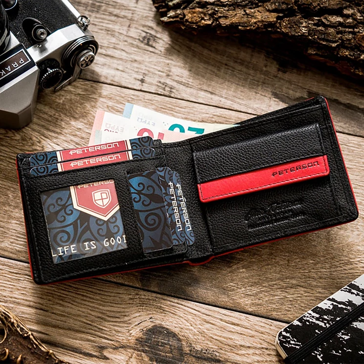 Peterson Valódi bőr Pénztárca