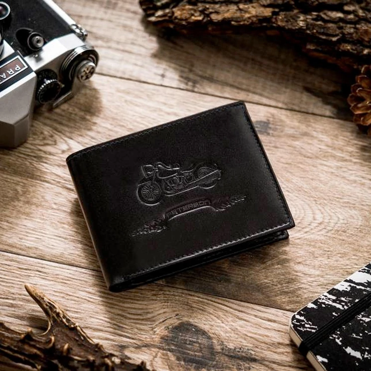 Motoros Valódi bőr Pénztárca