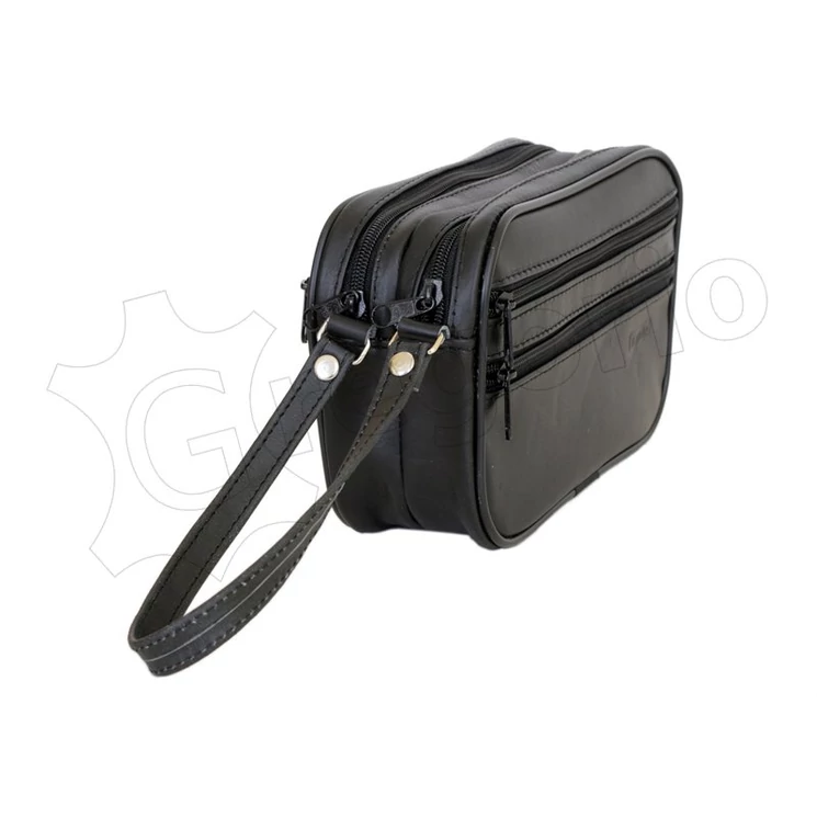 Zande Valódi Bőr Autóstáska fekete színben