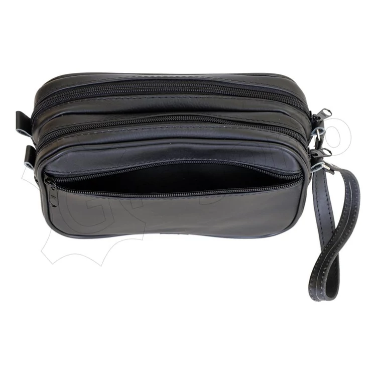 Zande Valódi Bőr Autóstáska fekete színben