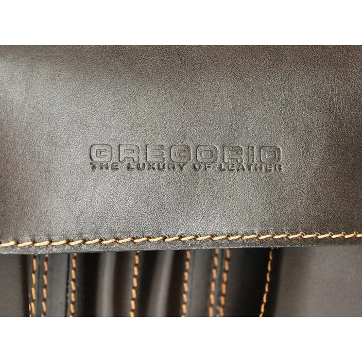 Gregorio Valódi bőr Tolltartós Aktatáska sötétbarna színben