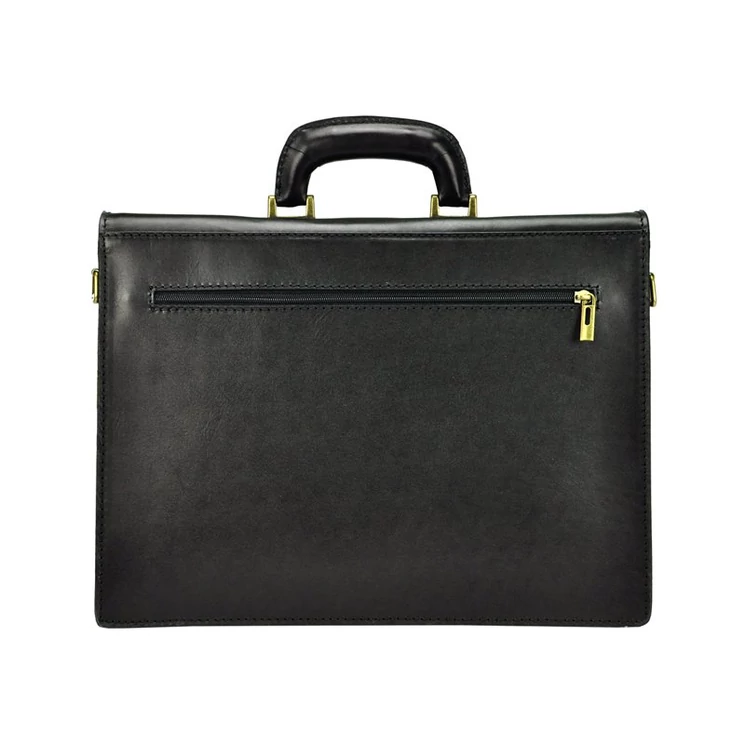 Gregorio Valódi bőr kétrészes Aktatáska fekete színben