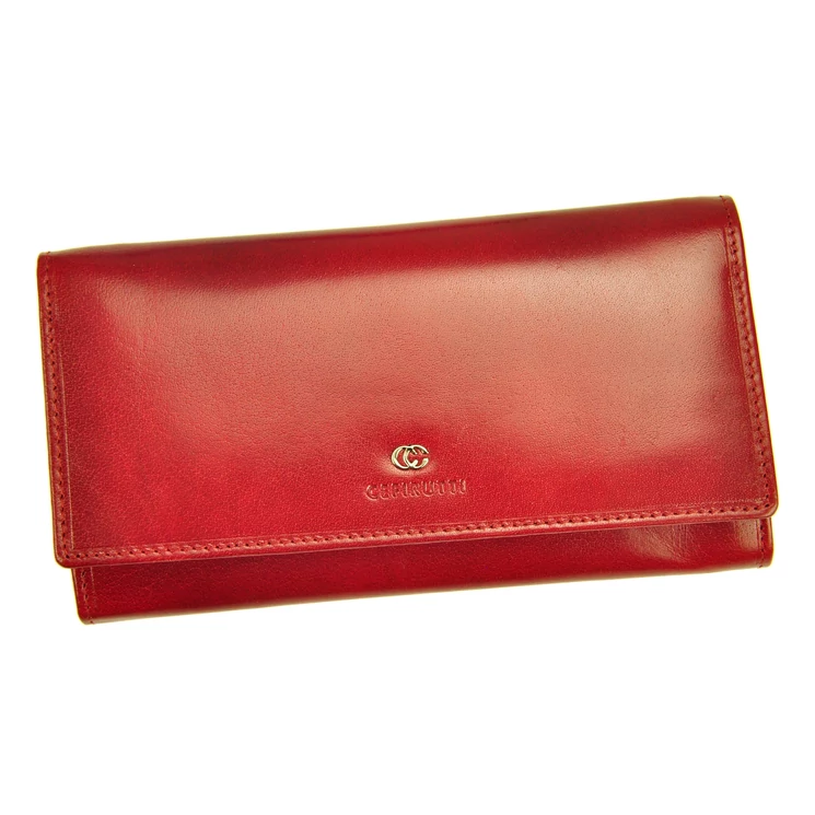 Piros színű Valódi bőr Pénztárca