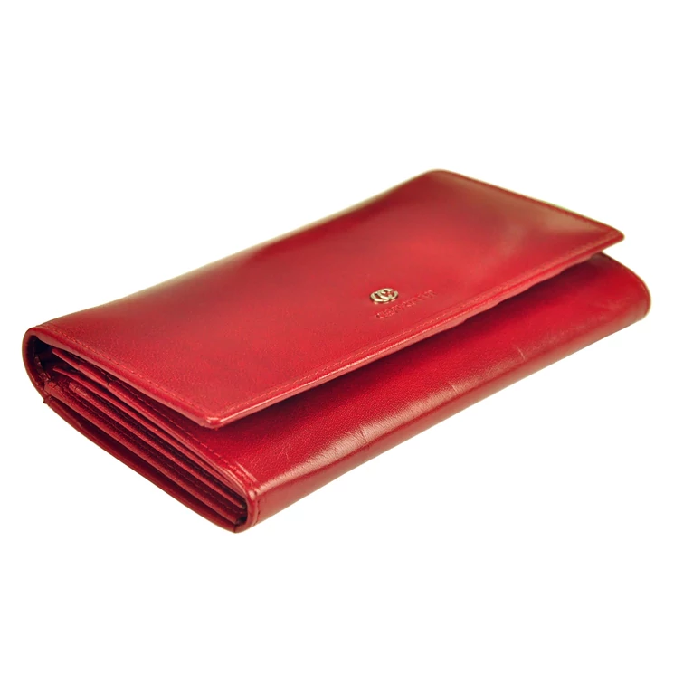 Piros színű Valódi bőr Pénztárca