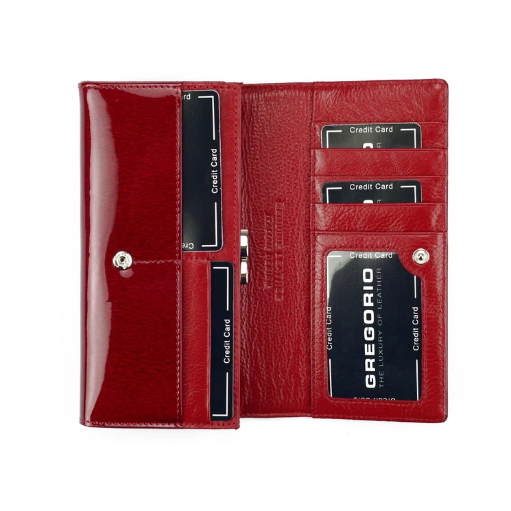 Piros Valódi bőr Pénztárca