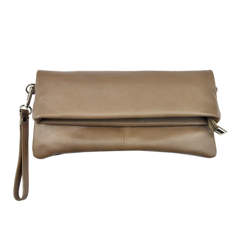 Patrizia Piu Valódi bőr női táska taupe színben