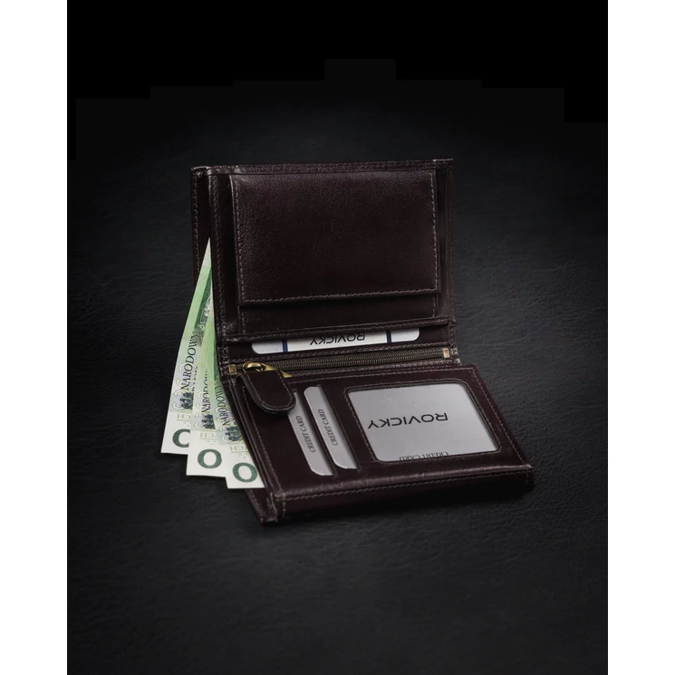 Valódi Bőr ROVICKY Férfi pénztárca RFID Védelemmel