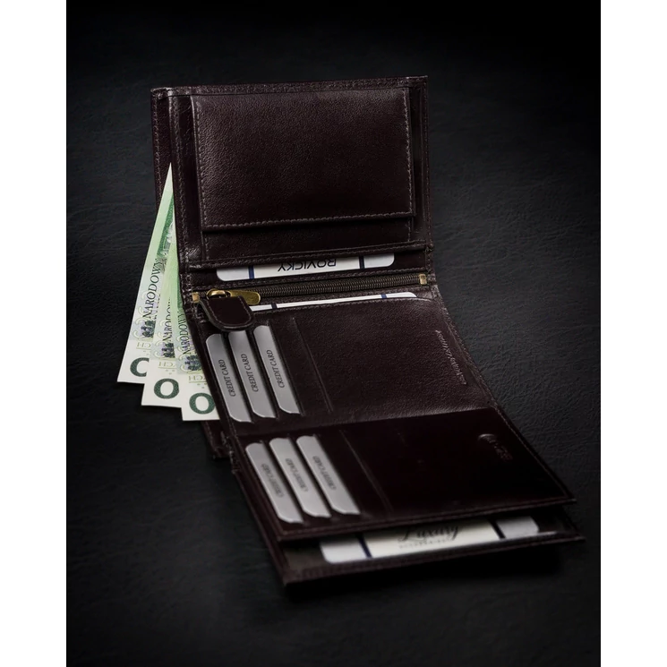 Valódi Bőr ROVICKY Férfi pénztárca RFID Védelemmel