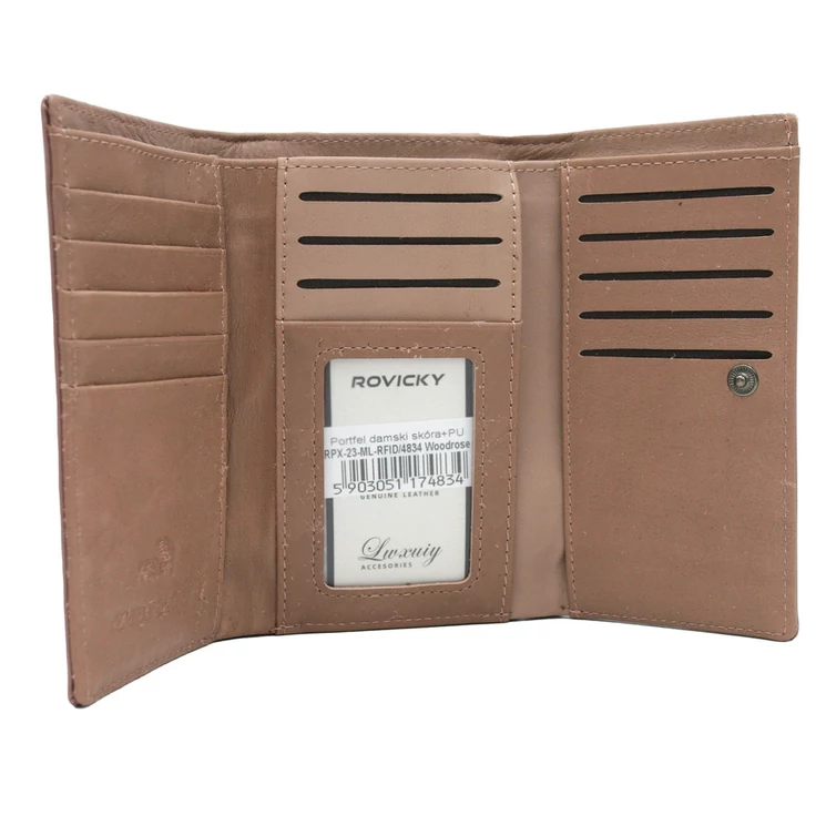 Valódi bőr Női pénztárca piros színben