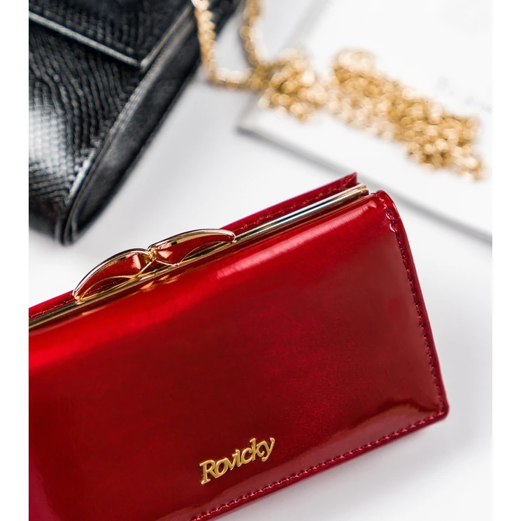 Lakk Valódi bőr női pénztárca