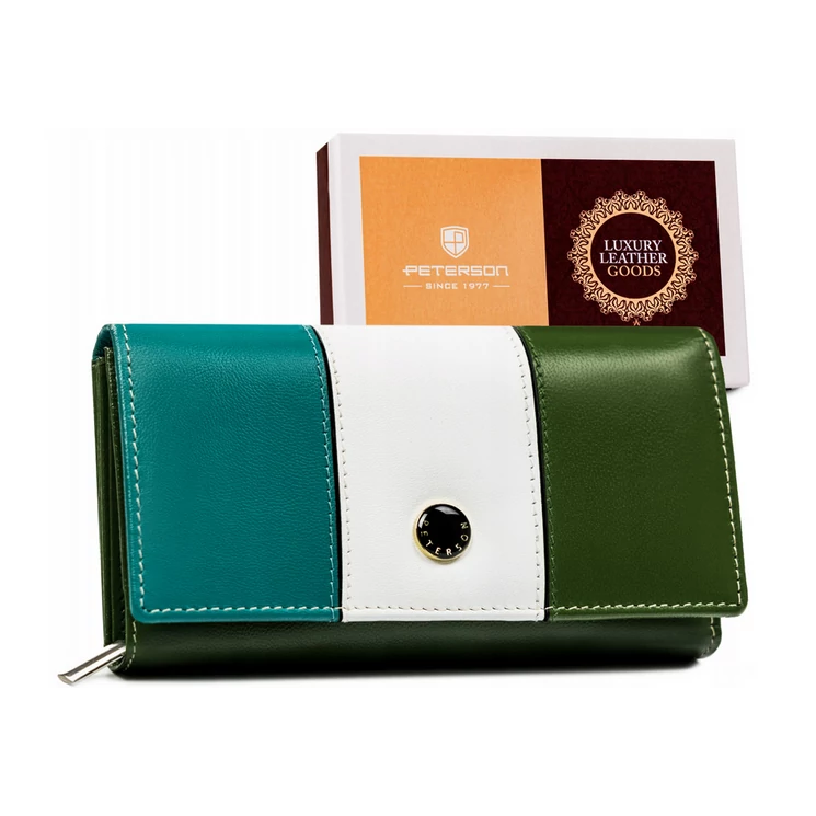 Peterson Piros Valódi bőr Női pénztárca