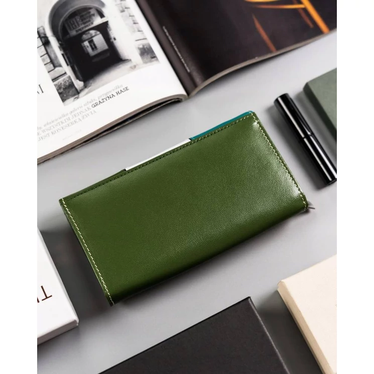 Peterson Piros Valódi bőr Női pénztárca