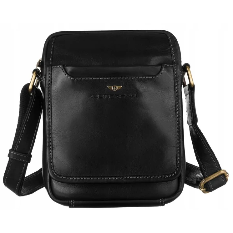 Peterson valódi bőr Férfi táska barna színben