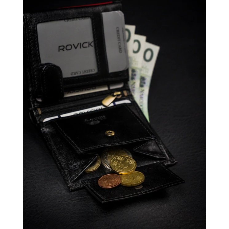 Valódi Bőr ROVICKY Férfi pénztárca RFID Védelemmel