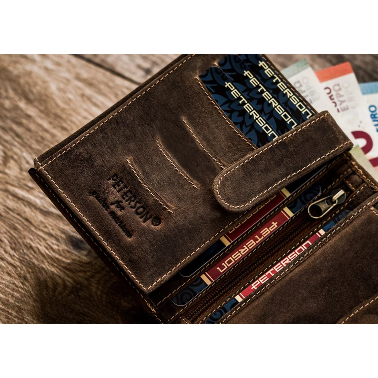 Peterson Valódi bőr férfi pénztárca