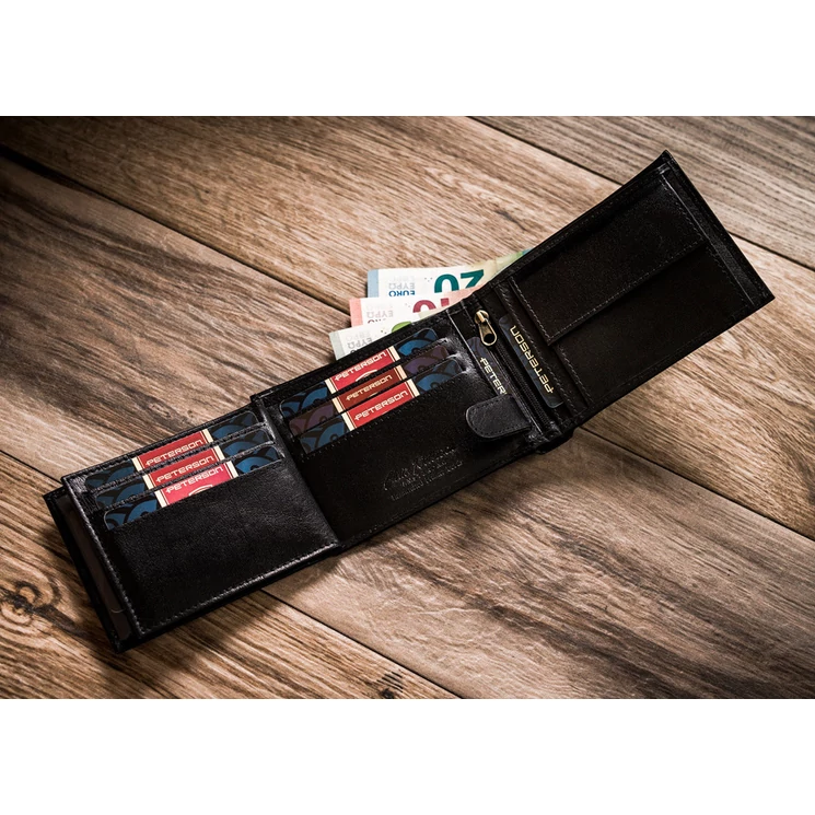 Peterson Valódi Bőr Férfi pénztárca kamionos motívummal