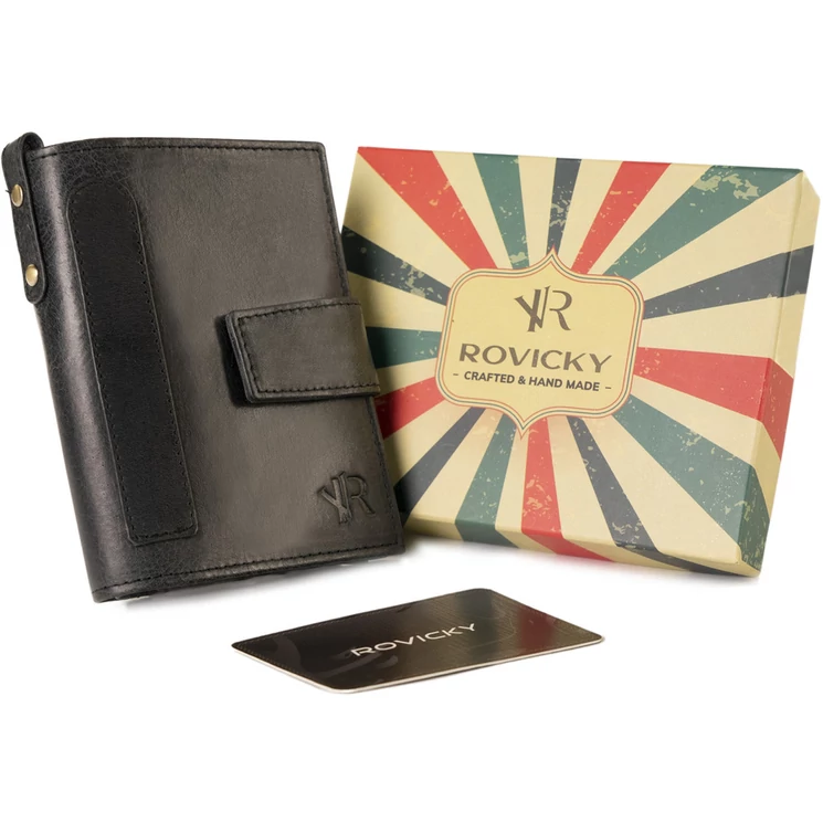 ROVICKY Valódi bőr Férfi pénztárca