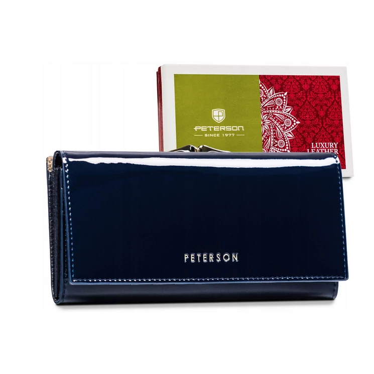 Valódi bőr Lakk  Női pénztárca