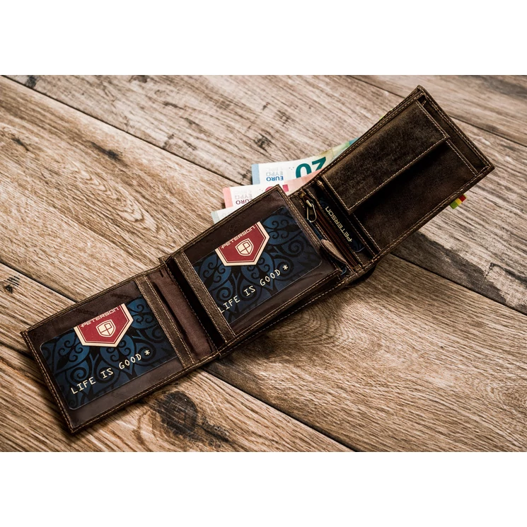 Peterson Valódi bőr Férfi pénztárca Rfid rendszerrel