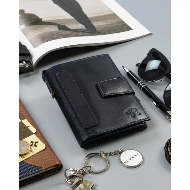 ROVICKY Valódi bőr Férfi pénztárca