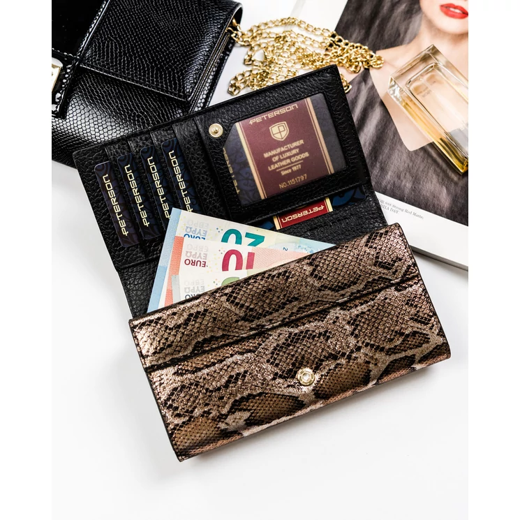 Valódi bőr Lakk Női pénztárca