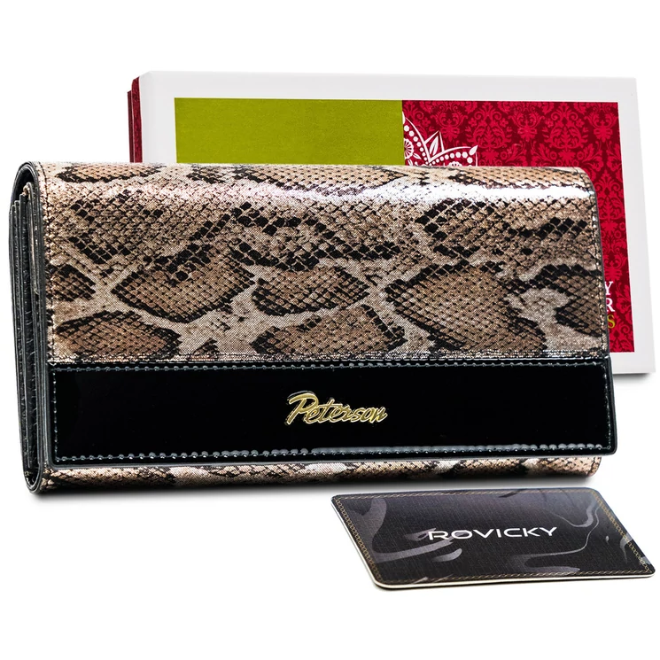 Valódi bőr Lakk Női pénztárca