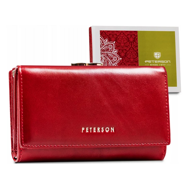  Női pénztárca piros színben