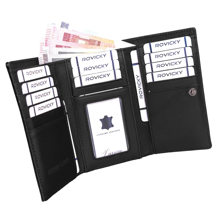 Valódi bőr Női pénztárca piros színben