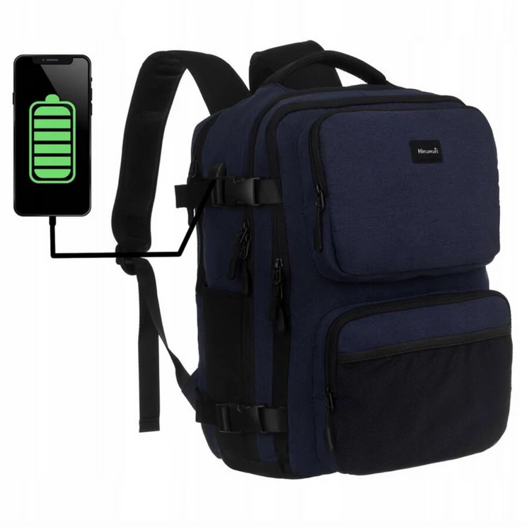 Himawari Hátizsák wizzair méret: 40 x 30 x 20 cm USB csatlakozóval