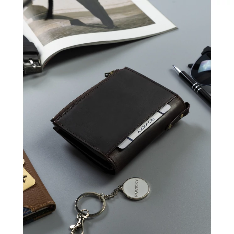 ROVICKY Valódi bőr Férfi pénztárca