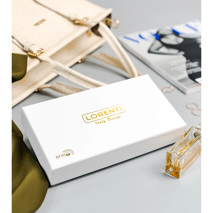 Lakk Valódi bőr Női pénztárca RFID védelemmel