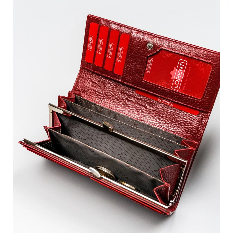 Lakk Valódi bőr Női pénztárca RFID védelemmel