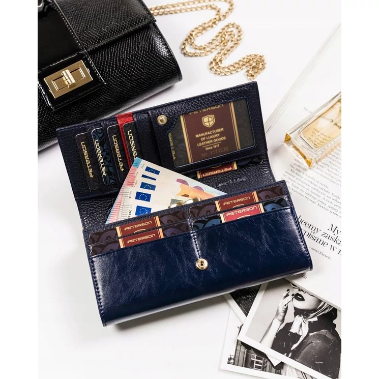 Valódi bőr Elegáns Női pénztárca