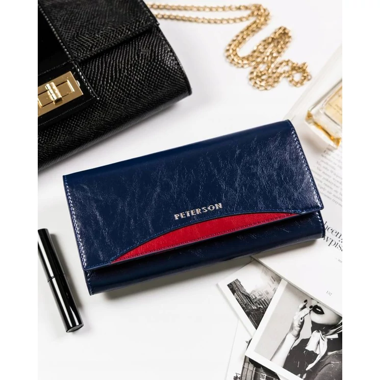 Valódi bőr Elegáns Női pénztárca