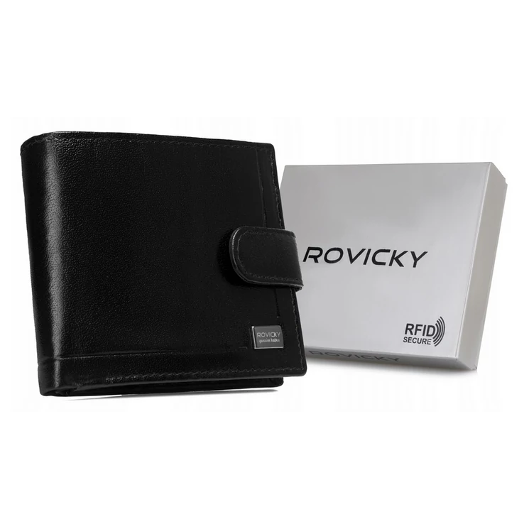 Elegáns Valódi Bőr Férfi Pénztárca RFID védelemmel