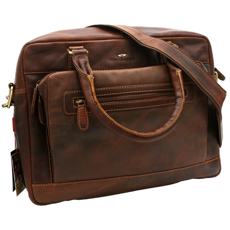 Peterson valódi bőr Férfi laptoptáska