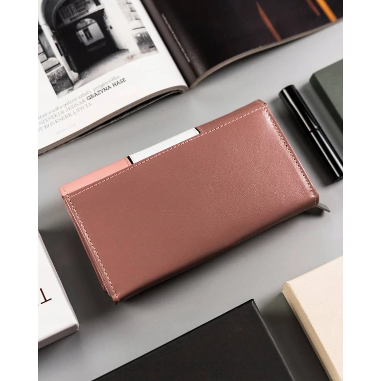 Peterson Piros Valódi bőr Női pénztárca