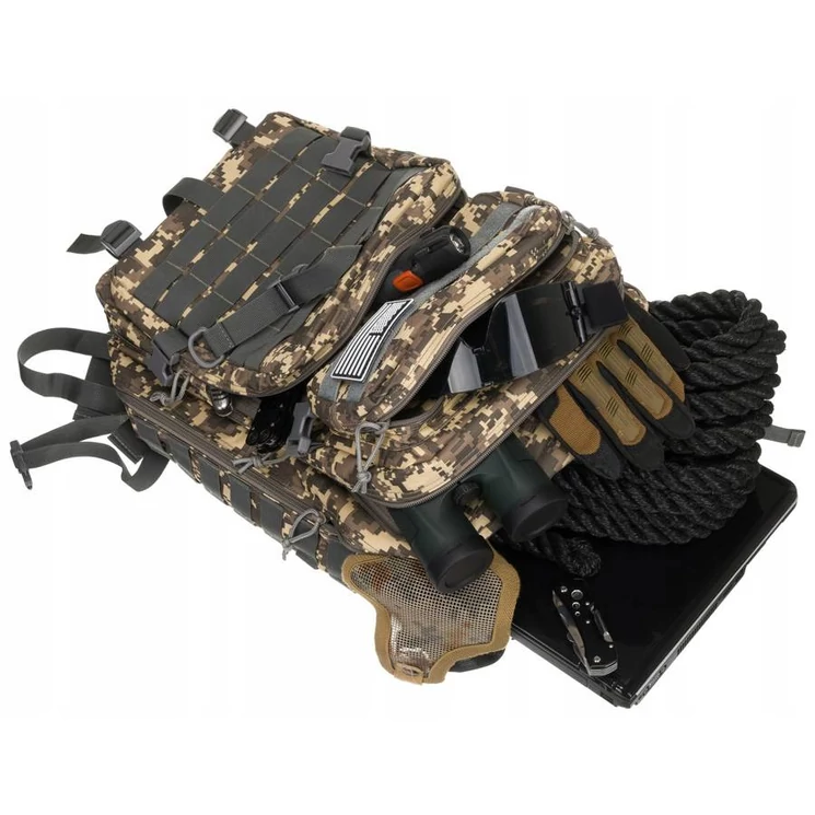 Sokzsebes Katonai, vízálló utazó hátizsák