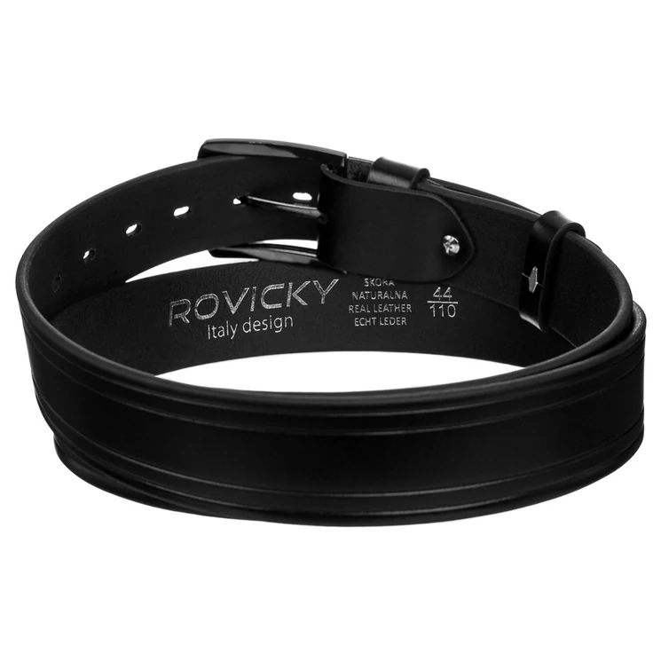 ROVICKY Férfi bőr öv kék színben