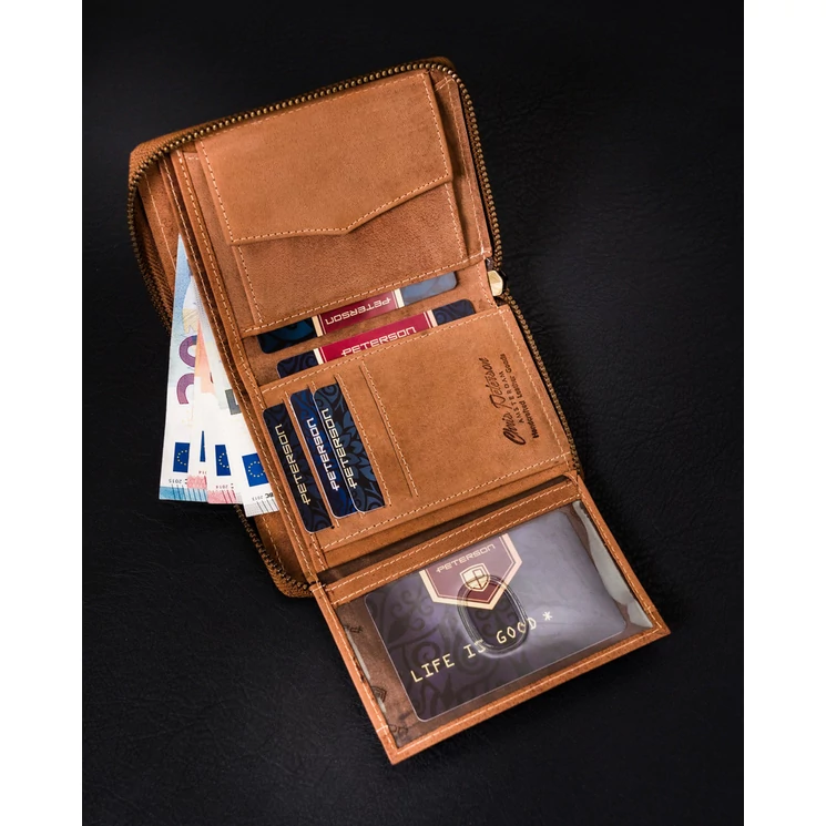 Elegáns Valódi Bőr Férfi pénztárca RFID védelemmel