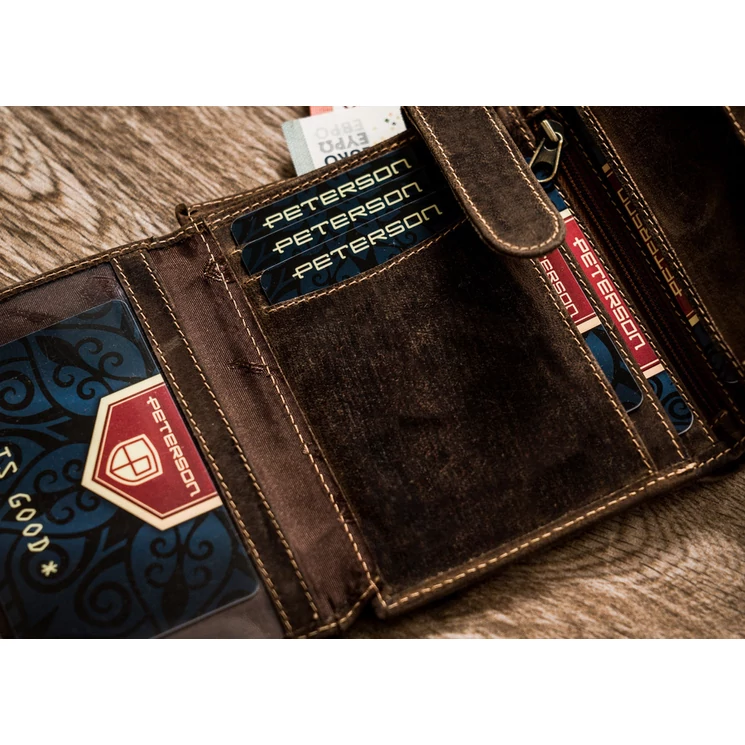 Peterson Valódi bőr férfi pénztárca