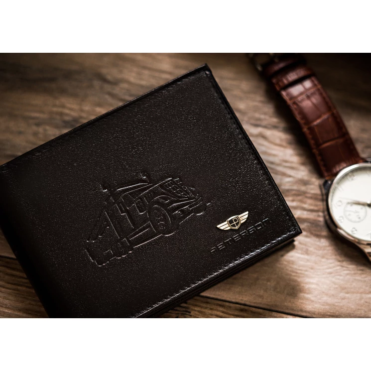 Peterson Valódi Bőr Férfi pénztárca kamionos motívummal