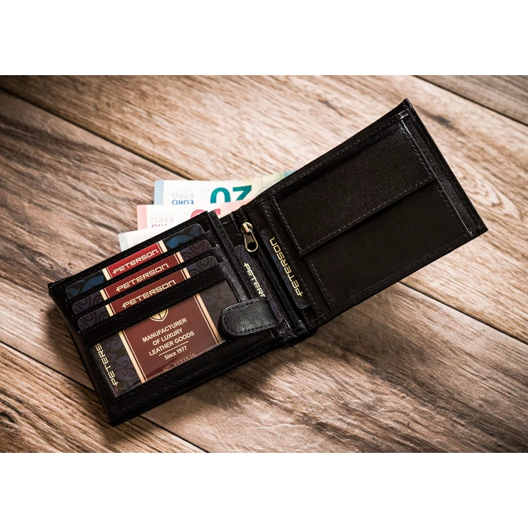 Peterson Valódi Bőr Férfi pénztárca kamionos motívummal