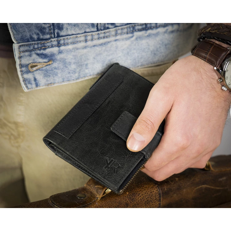 ROVICKY Valódi bőr Férfi pénztárca