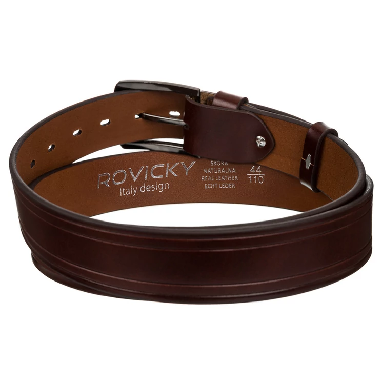 ROVICKY Férfi bőr öv kék színben