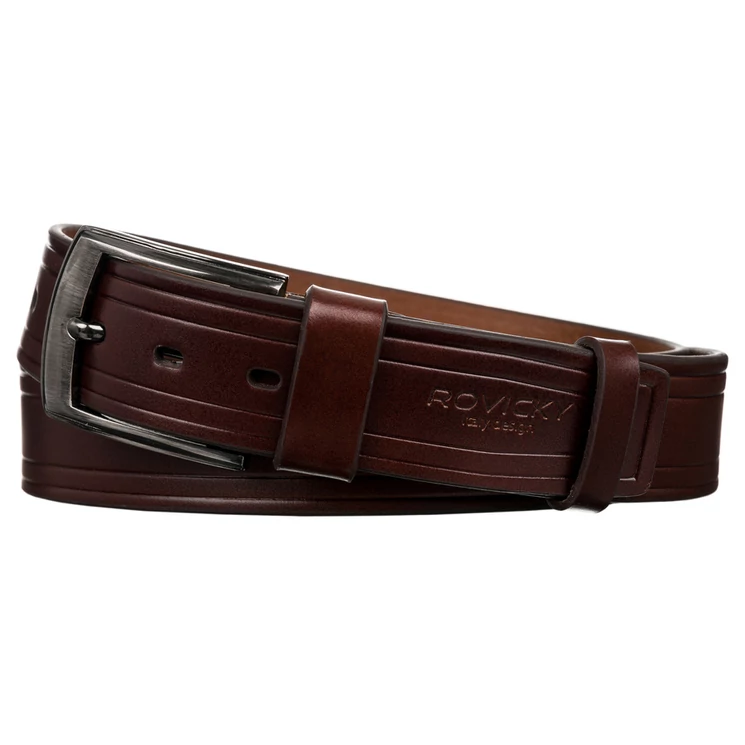 ROVICKY Férfi bőr öv kék színben