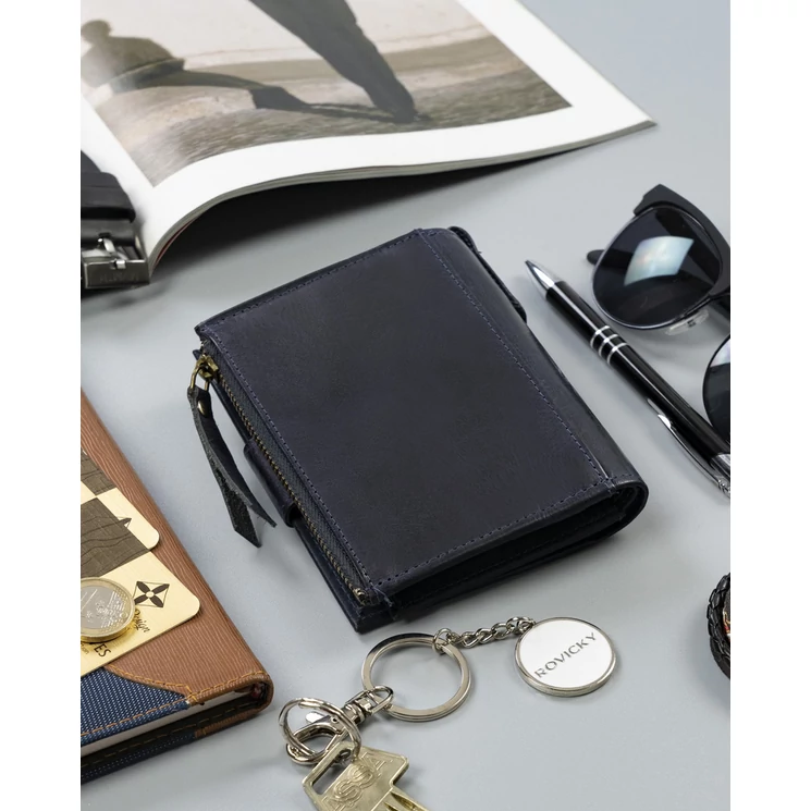 ROVICKY Valódi bőr Férfi pénztárca