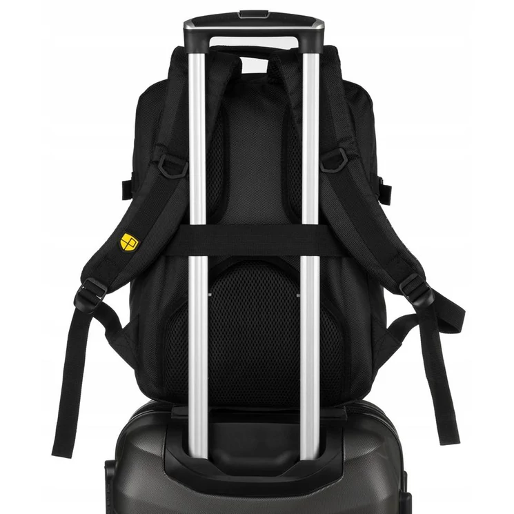 Peterson 3- Funkciós Utazó Hátizsák, WizzAir méretű 40x30x20cm, Fekete-piros Színben / bővíthető /USB csatlakozóval