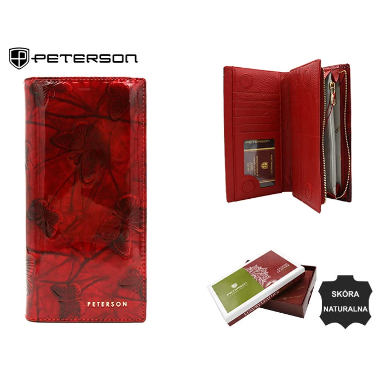 Pillangós Női pénztárca piros színben